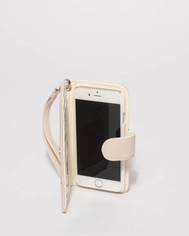 Ivory Saffiano Iphone 6, 7 & 8 Purse