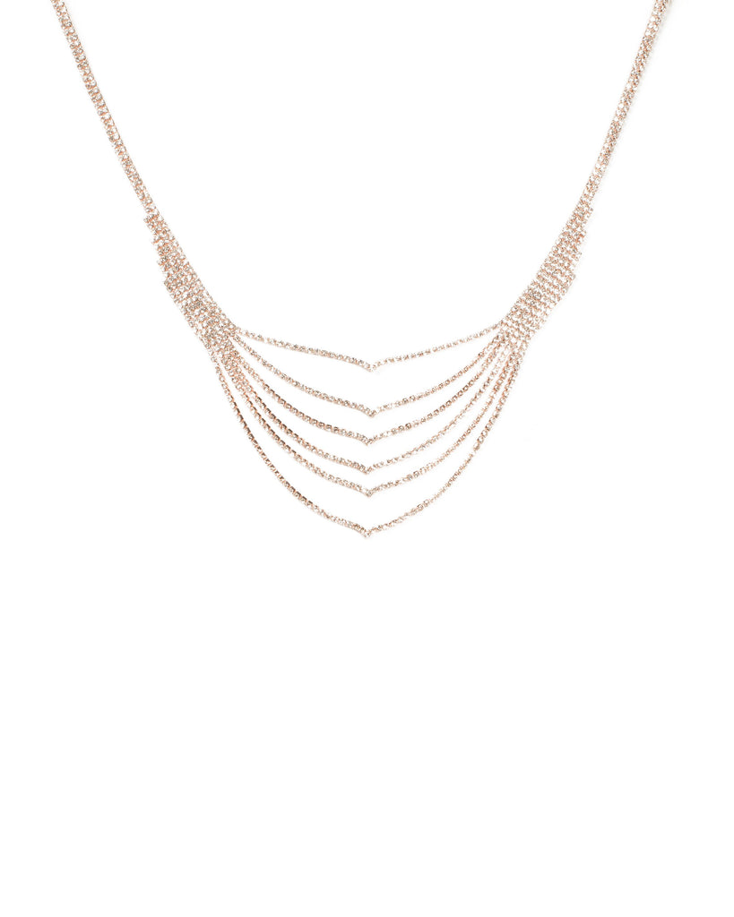 Diamante Layered Chain Necklace