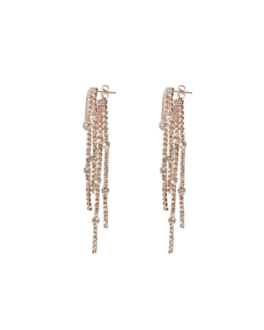 Front Back Diamante Drop Earrings