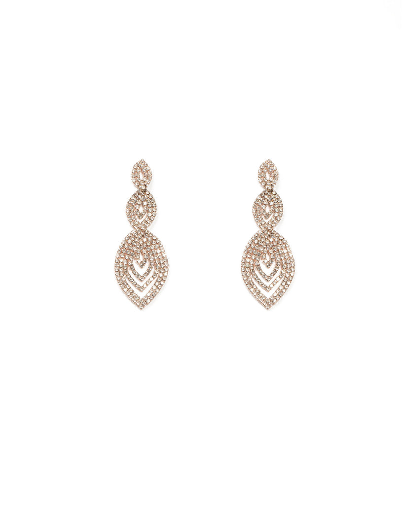 Diamante Cup Chain Tiered Earrings