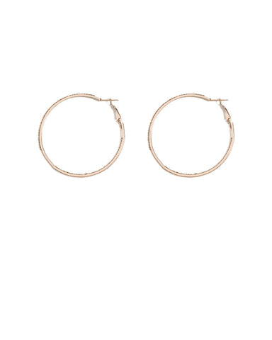 Fine Diamante Stone 45mm Hoop Earrings