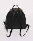 Bridget Black Large Rose Gold Hardware Backpack