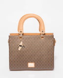Brown Ella Monogram Tote Bag