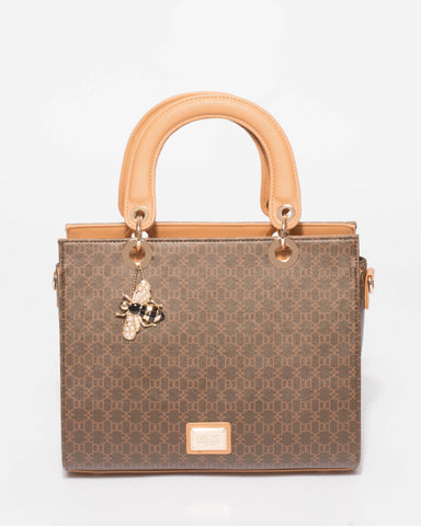 Brown Ella Monogram Tote Bag