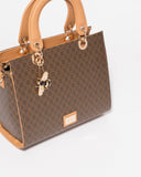 Brown Ella Monogram Tote Bag