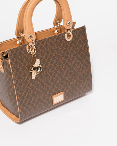 Brown Ella Monogram Tote Bag