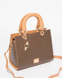 Brown Ella Monogram Tote Bag
