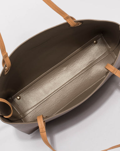 Brown Bree Monogram Tote Bag