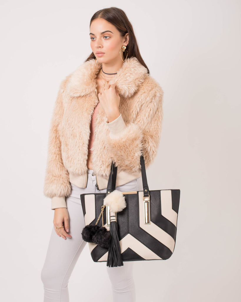 Monochrome Tegan Tote Bag