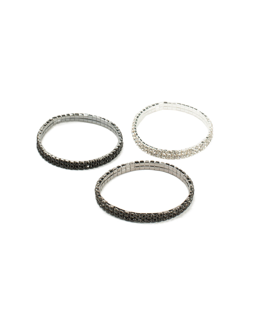 Diamante Cup Chain Stretch 3 Pack Wristwear