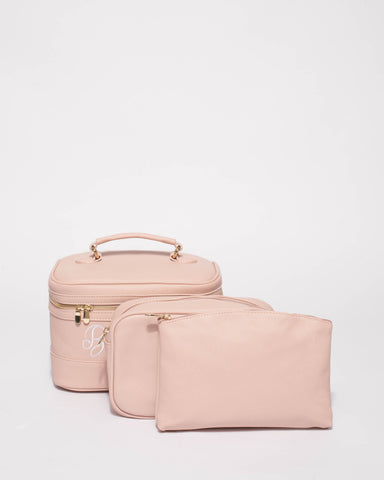 Pink Bridesmaid Cosmetic Case