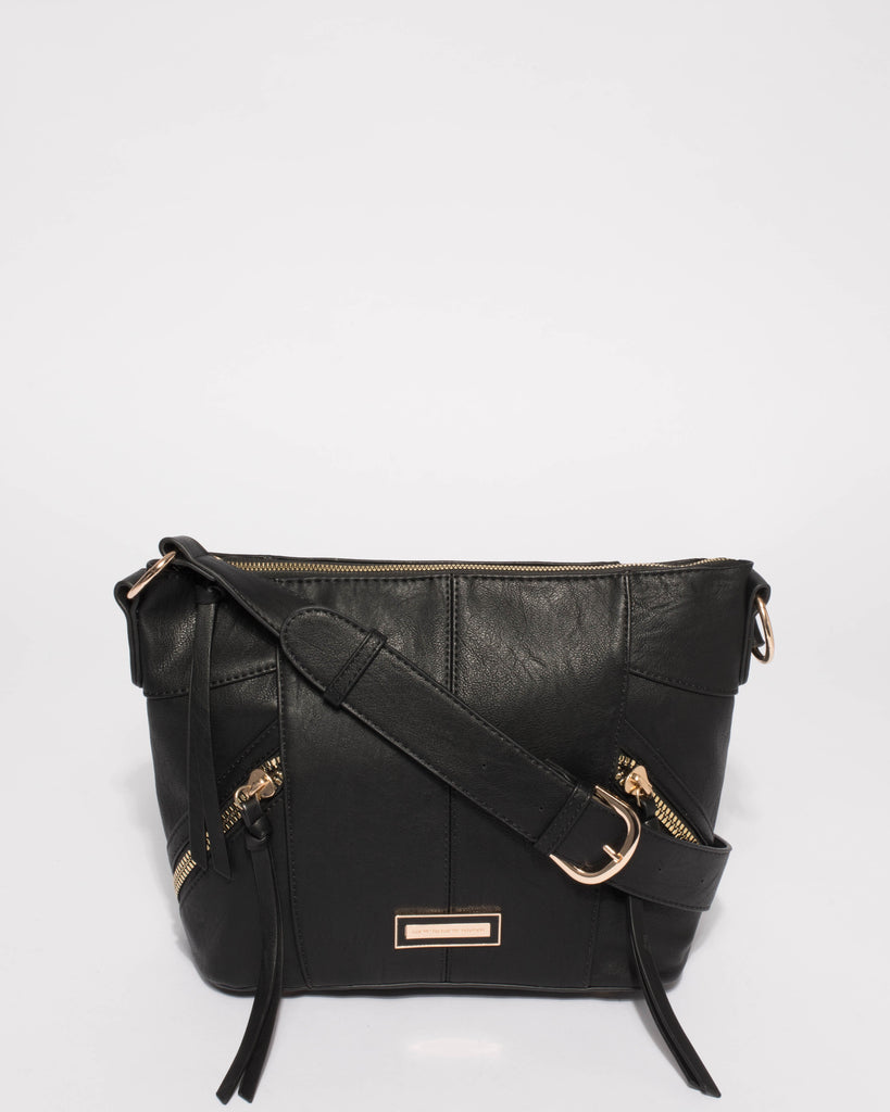 Darlene Smooth Black Medium Crossbody