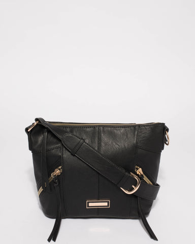 Darlene Smooth Black Medium Crossbody