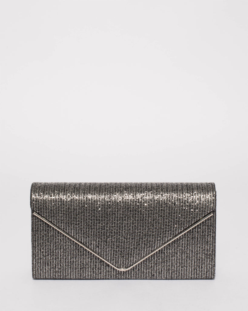 Pewter Sammie Clutch Bag