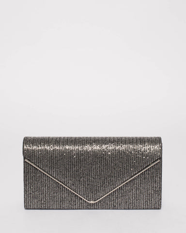 Pewter Sammie Clutch Bag