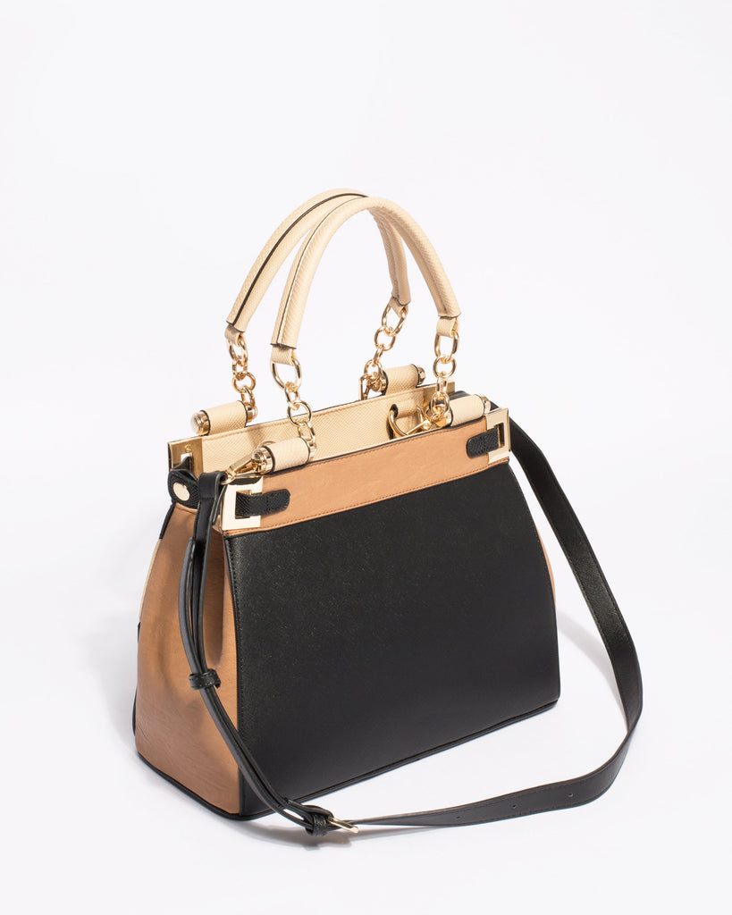 Multi Colour Nadine Pom Pom Tote Bag