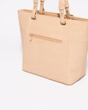 Nude Smooth Carissa Tote Bag With Gold Hardware