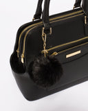 Black Saffiano Harriet Double Tote Bag With Gold Hardware