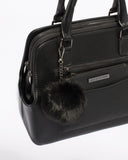Black Saffiano Harriet Double Tote With Matte Black Hardware