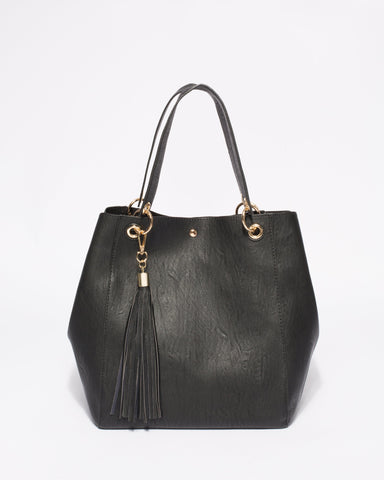 Black Sahara Slouch Tote