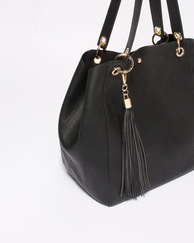 Black Sahara Slouch Tote