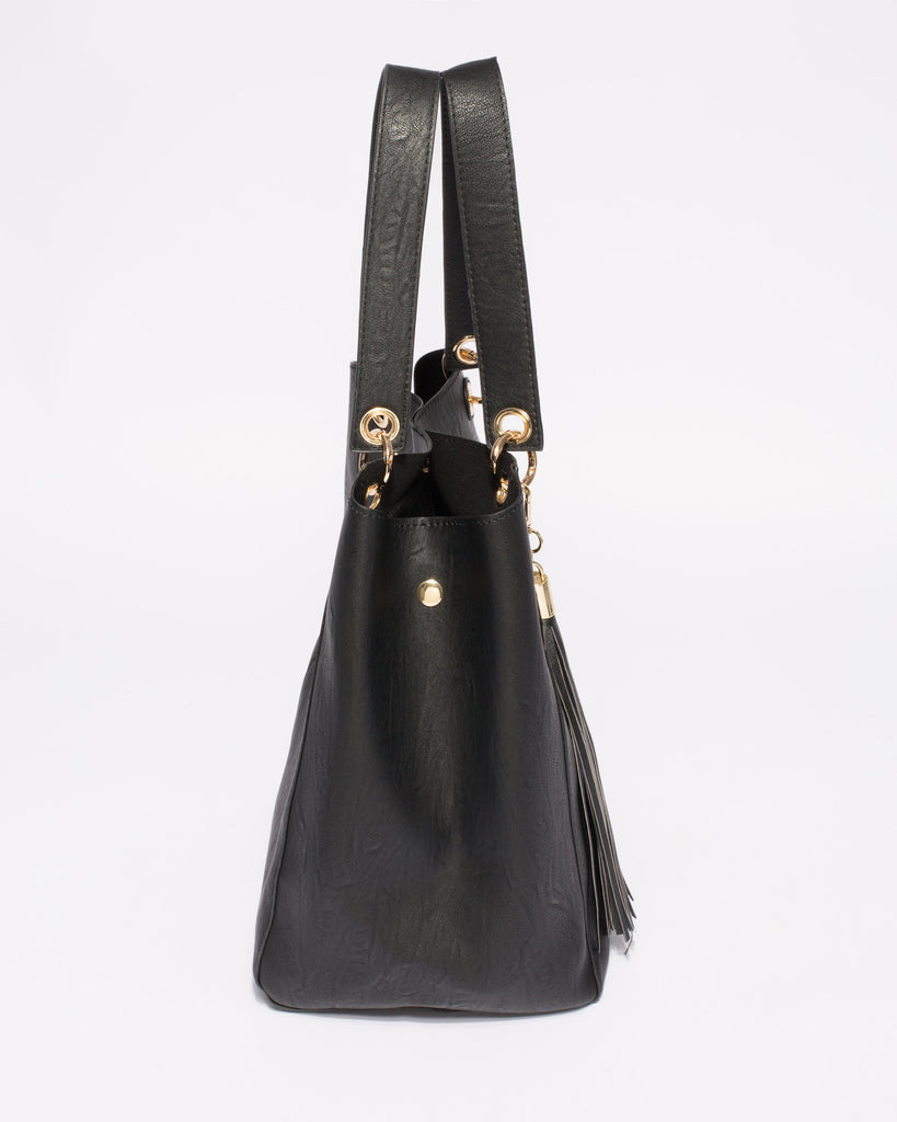 Black Sahara Slouch Tote