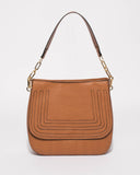Tan Ella Curved Tote Bag