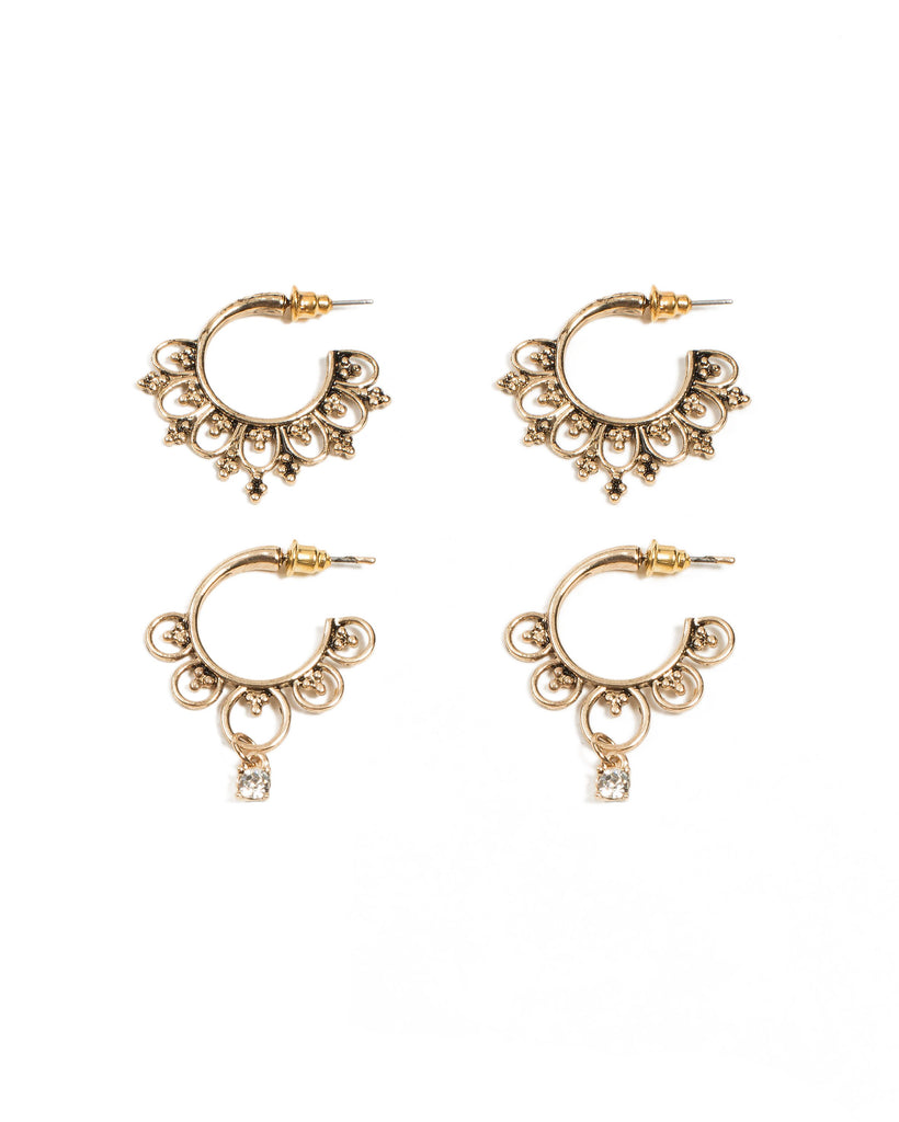 2  Pack Mini Hoop Earrings