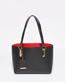 Black Angelina Medium Tote With Gold Hardware