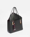 Black Angelina Medium Tote With Gold Hardware