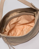 Amanda Taupe Beaded Slouch