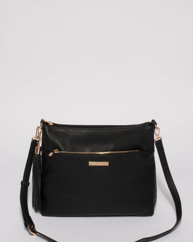 Black Smooth Medium Walking The Dog