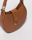 Tan Nelly Round Tote Bag