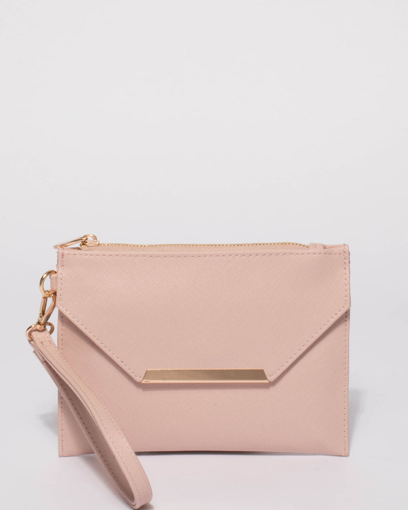 Clarise Pink Saffiano Small Purse