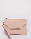 Clarise Pink Saffiano Small Purse