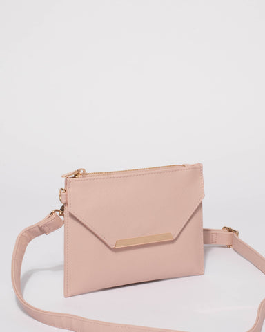 Clarise Pink Saffiano Small Purse