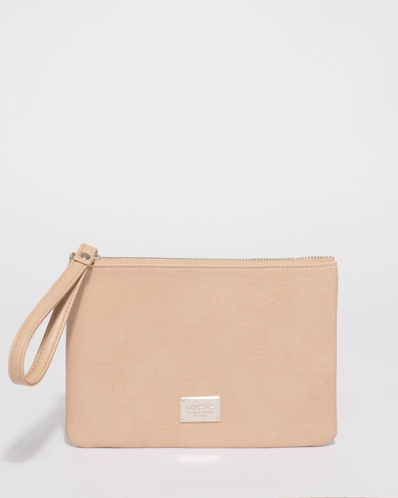 Nude Poppy Wristlet Purse
