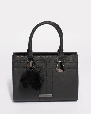 Black Steph Panel Tote Bag