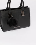 Black Steph Panel Tote Bag