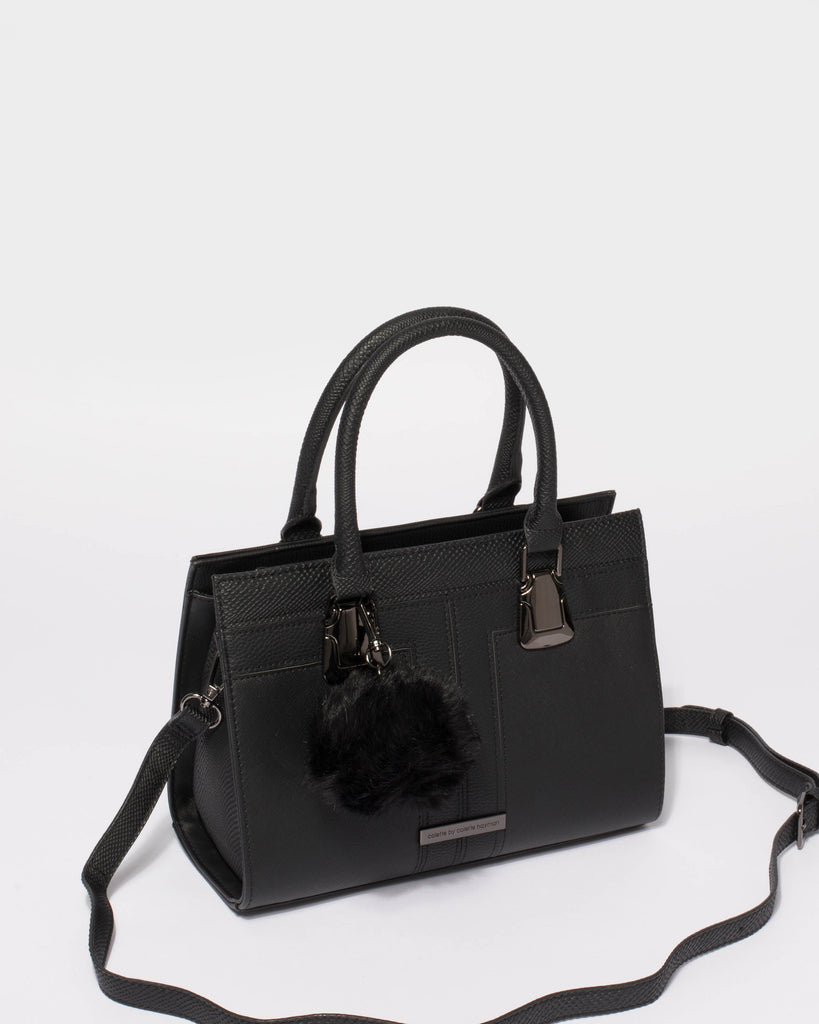 Black Steph Panel Tote Bag