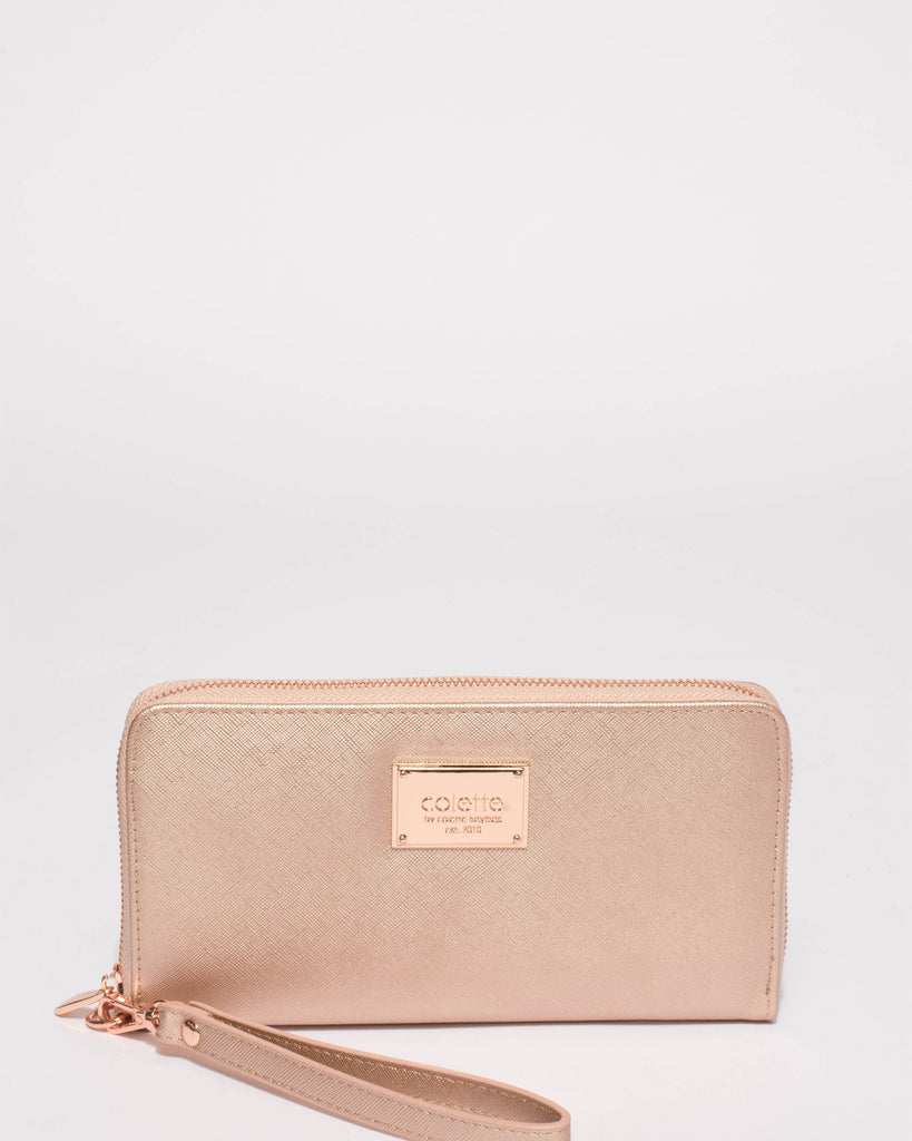 Rose Gold Zoe Wristlet Wallet