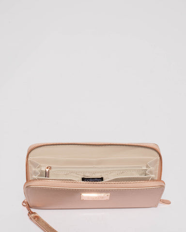 Rose Gold Zoe Wristlet Wallet