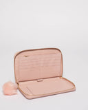 Pink Nina Travel Wallet With Gold Hardware