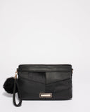 Black Erin Panel Crossbody Bag