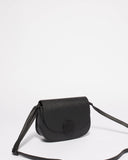 Black Avery Saddle Crossbody Bag
