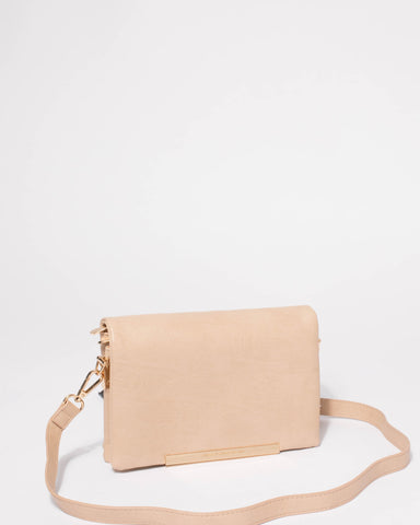 Beige Nina Pocket Crossbody Bag