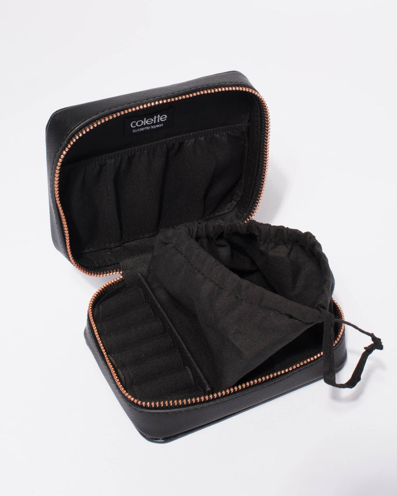 Black Saffiano Jewel Organiser Case