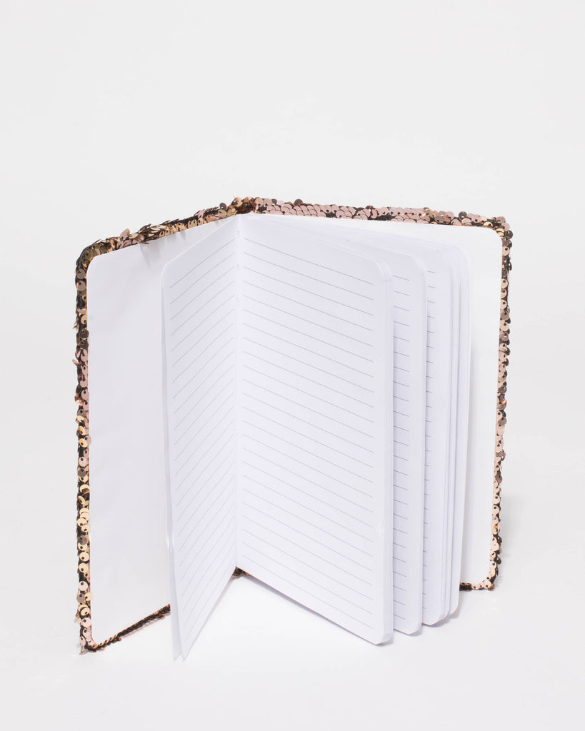 Flipped Rose Gold Sequin A5 Notebook