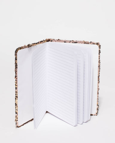 Flipped Rose Gold Sequin A5 Notebook