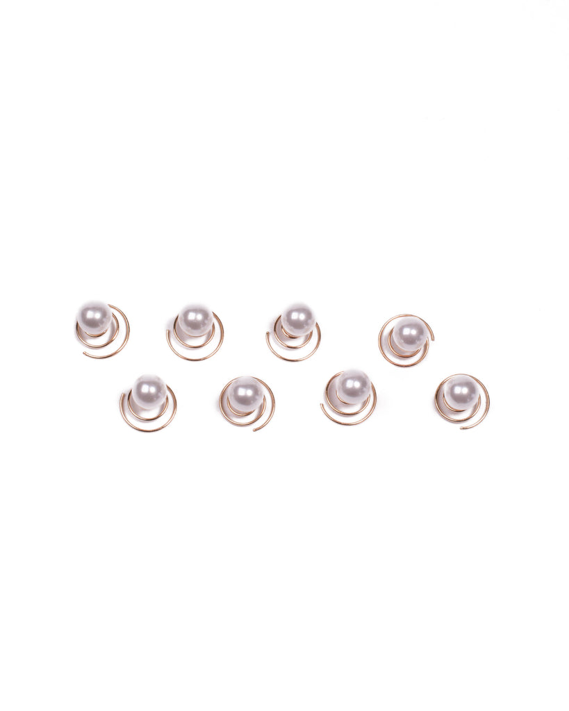 Pearl Gold Tone Twist Pin Pack